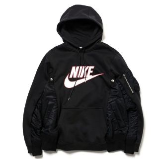 サカイ(sacai)のsacai NIKE Men's Hoodie　黒　size3　サカイ　ナイキ(パーカー)