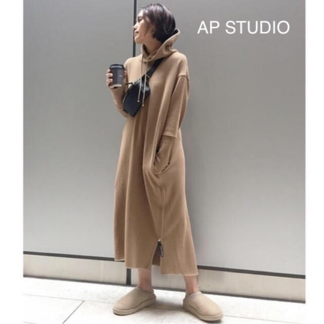 新品⭐️AP STUDIO／AMERICANA サイドZIP フーデットワンピレディース