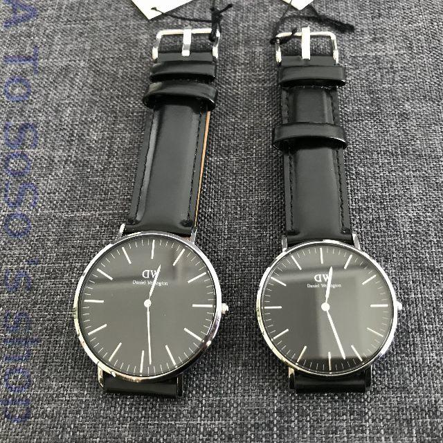 Daniel Wellington(ダニエルウェリントン)の☆DW　2本セット　ペアウォッチ　 シンプル 　メンズ レディース　シルバー メンズの時計(腕時計(アナログ))の商品写真