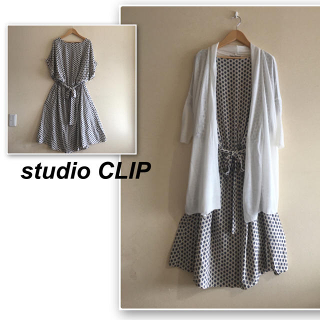 STUDIO CLIP(スタディオクリップ)のスタジオクリップ  ✨ベージュ系の総柄ワンピ レディースのワンピース(ひざ丈ワンピース)の商品写真