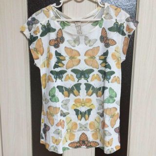 ザラ(ZARA)のZARA 春夏 蝶柄Tシャツ(Tシャツ(半袖/袖なし))