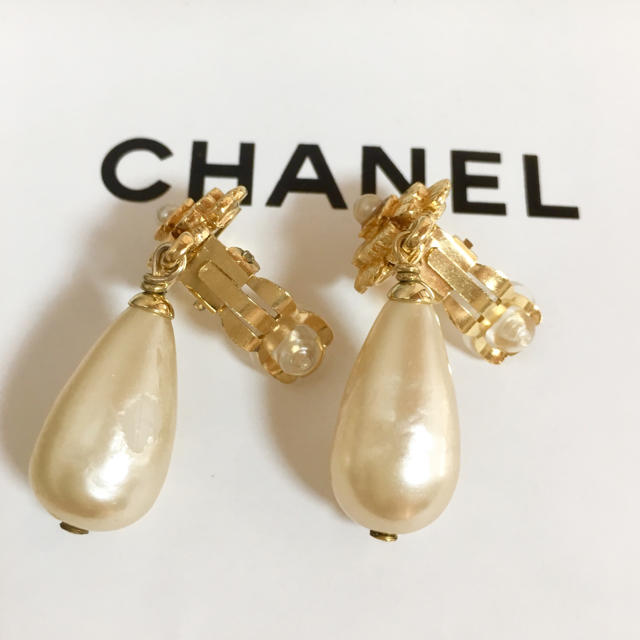 Chanel 正規品 シャネル イヤリング パール 花 フラワー カメリア 金 しずく 真珠の通販 By ハーベスト シャネルならラクマ