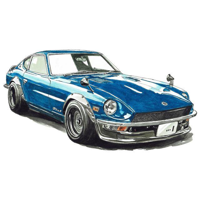 NC-752 240Z/Z32限定版画 直筆サイン額装●作家 平右ヱ門 2