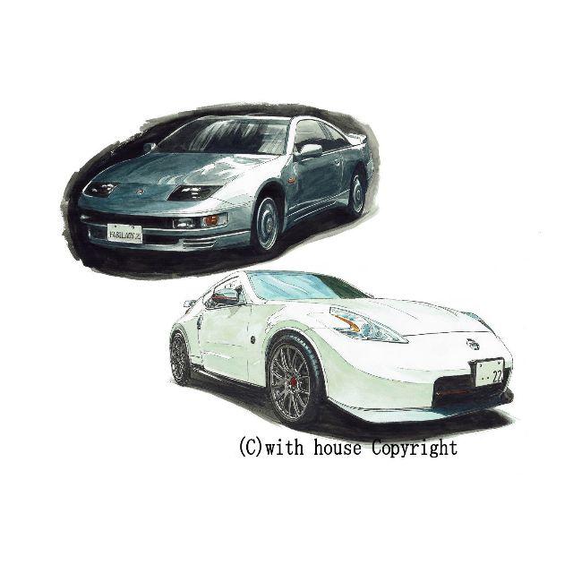 NC-785 300ZX Z31/Z34限定版画 直筆サイン額装●作家平右ヱ門