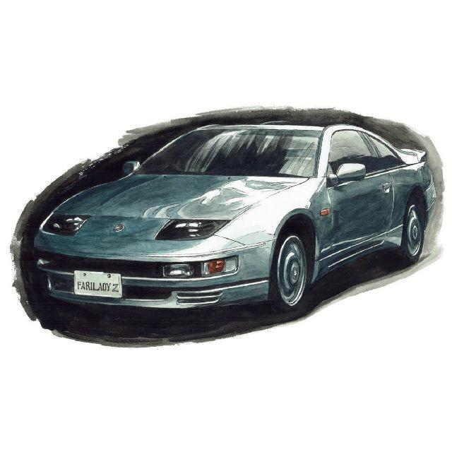 NC-762 300ZX Z31/240Z限定版画 直筆サイン額装●作家平右ヱ門