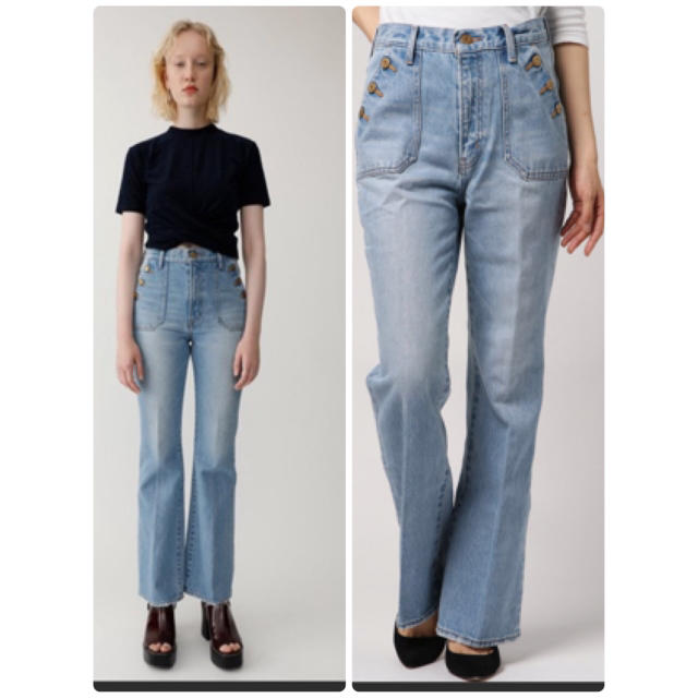 moussy BUTTON DESIGN FLARE DENIM 26