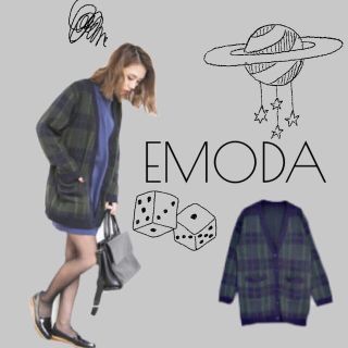 エモダ(EMODA)のEMODA チェックカーディガン(カーディガン)