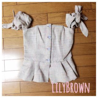 リリーブラウン(Lily Brown)のLilyBrown♡サイドリボントップス(シャツ/ブラウス(半袖/袖なし))