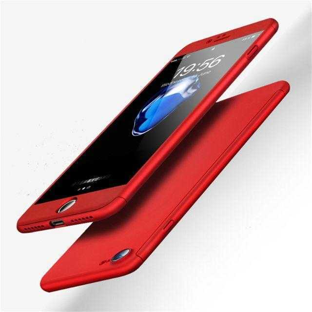 MC119 メタリックフルカバー iphone8 7PLUS　フィルム付き　赤 レディースのレッグウェア(タイツ/ストッキング)の商品写真