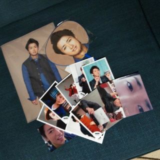 アラシ(嵐)の嵐　大野智　うちわ　クリアファイル　写真12枚セット(アイドルグッズ)