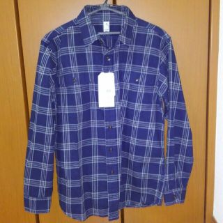 カトー(KATO`)のKATO` BASIC SHIRT 　チェックシャツ　ネイビー(シャツ)