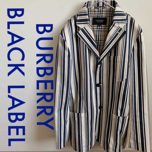 BURBERRY BLACK LABEL(バーバリーブラックレーベル)のBURBERRY BLACK LABEL ストライプ ジャケット メンズのジャケット/アウター(テーラードジャケット)の商品写真