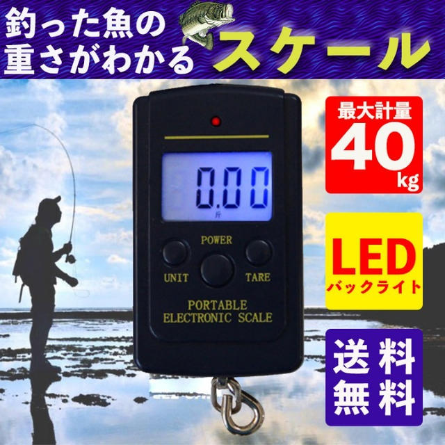 デジタルスケール LED 海 川 釣り フィッシング アウトドア 計り スポーツ/アウトドアのフィッシング(その他)の商品写真