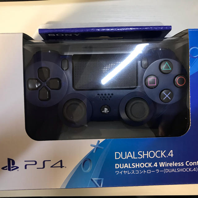 PlayStation4(プレイステーション4)の PS4 DUALSHOCK4  コントローラー ミッドナイトブルー 新品同様 エンタメ/ホビーのゲームソフト/ゲーム機本体(家庭用ゲーム機本体)の商品写真