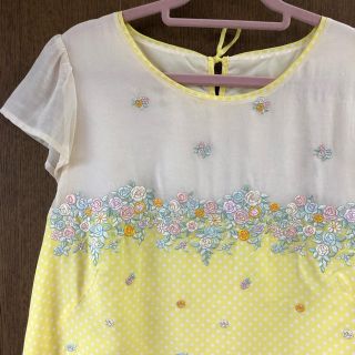 フランシュリッペ(franche lippee)のpopoojyousan様専用 刺繍ドットワンピース(ひざ丈ワンピース)