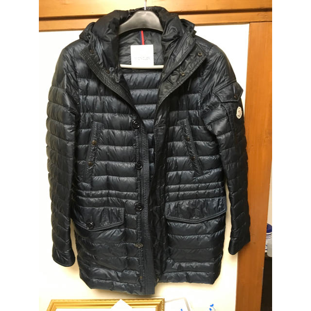 MONCLER BENJAMIN LONG DARK BLUE COAT