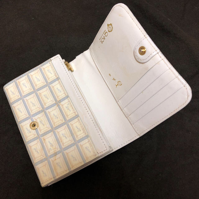 Q-pot. ホワイトチョコレートショート財布 キューポット 折り財布