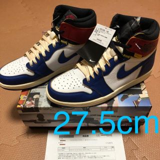 ナイキ(NIKE)の【27.5cm】union × AIR JORDAN 1 ブルー(スニーカー)