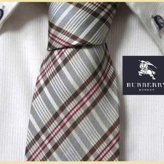 バーバリー(BURBERRY)の美品★バーバリーロンドン★『チェック柄』高級ネクタイ★クリーニング済(ネクタイ)