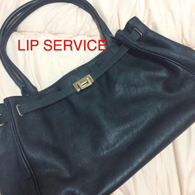 LIP SERVICE(リップサービス)のリップサービス♡トートバック♡黒 レディースのバッグ(トートバッグ)の商品写真