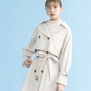 ジルバイジルスチュアート(JILL by JILLSTUART)のマルチウェイトレンチコート　M　ホワイトジル バイ ジルスチュアート(トレンチコート)