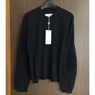 マルタンマルジェラ(Maison Martin Margiela)の黒M新品50%off マルジェラ エルボーパッチ ニット 16AW (ニット/セーター)