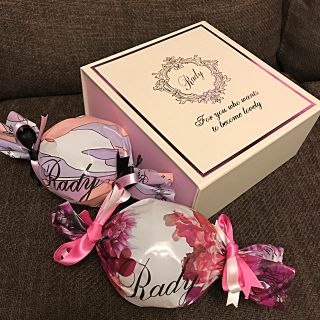 レディー(Rady)の♡Rady♡ギフトボックスS♡ホワイト×ラベンダー♡キャンディケース１個♡(ラッピング/包装)