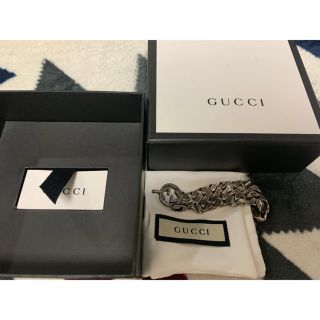 グッチ(Gucci)のインターロッキングG シルバー チェーンブレスレット(ブレスレット)