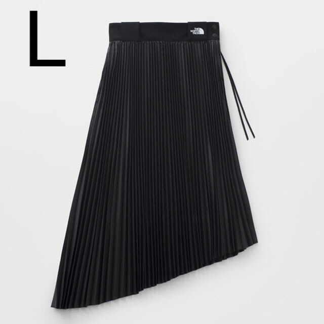 L 黒 新品  ノースフェイス hyke tec pleated skirt