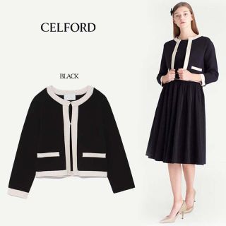 フォクシー(FOXEY)のCELFORD ニットジャケット 36 美品 Foxey(ノーカラージャケット)