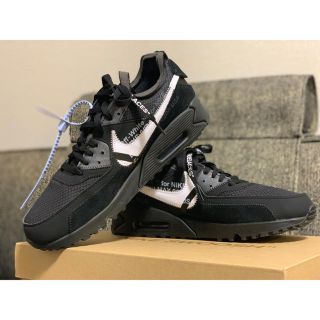 ナイキ(NIKE)のNike x Off-white airmax 90 ブラック 28cm(スニーカー)