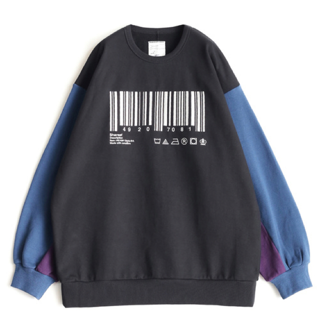 SHAREEF(シャリーフ)のSHAREEF 18aw barcord big sweat メンズのトップス(スウェット)の商品写真