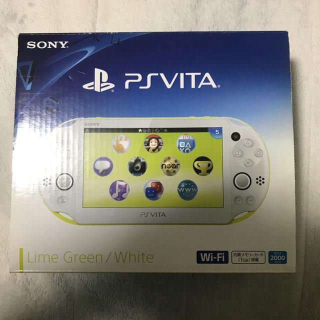 SONY(ソニー)のPSVITA White/Lime Green pch2000 エンタメ/ホビーのゲームソフト/ゲーム機本体(携帯用ゲームソフト)の商品写真