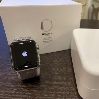 アップルウォッチ(Apple Watch)のApplewatch アップルウォッチ ステンレスミラネーゼ series2(その他)