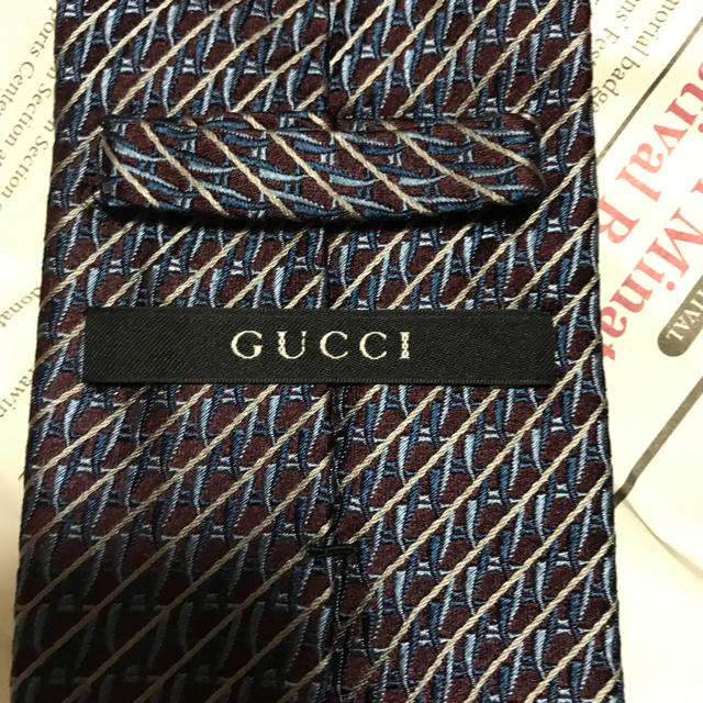 Gucci(グッチ)のGUCCI ネクタイ 青×茶 マルチ  美品 メンズのファッション小物(ネクタイ)の商品写真