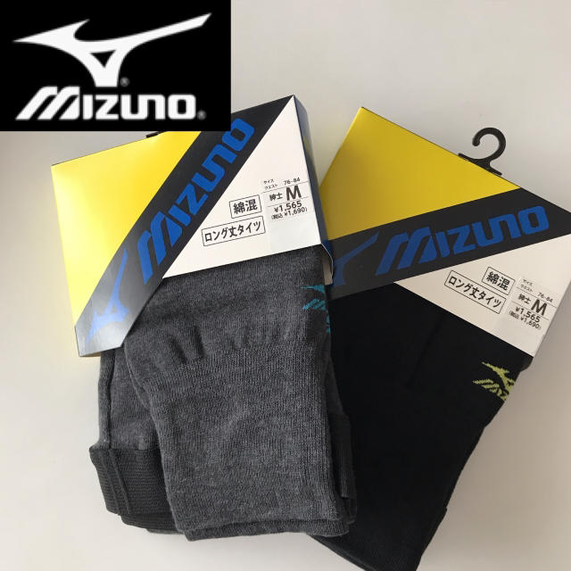 MIZUNO(ミズノ)の新品☆Mizuno/ミズノ ワンポイントロゴ ロング丈 スパッツ裾リブタイツ M メンズのレッグウェア(レギンス/スパッツ)の商品写真