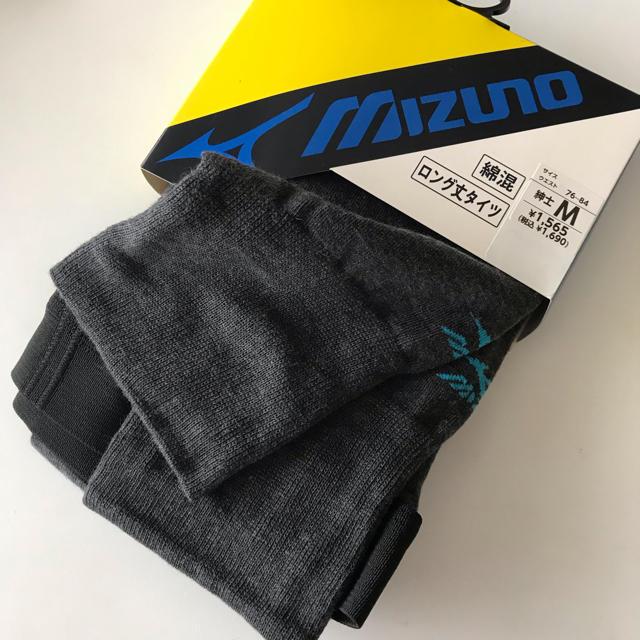 MIZUNO(ミズノ)の新品☆Mizuno/ミズノ ワンポイントロゴ ロング丈 スパッツ裾リブタイツ M メンズのレッグウェア(レギンス/スパッツ)の商品写真