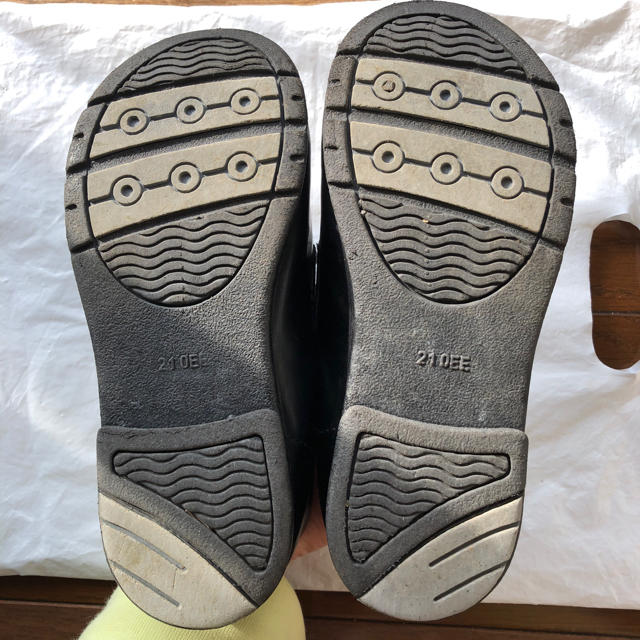 中古  黒  ローファー  子供  ２１cm  靴 キッズ/ベビー/マタニティのキッズ靴/シューズ(15cm~)(ローファー)の商品写真