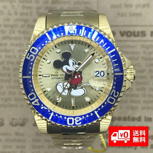 【大セール！定価8万】ミッキー INVICTA ゴールド Pro Diver 腕時計(アナログ)