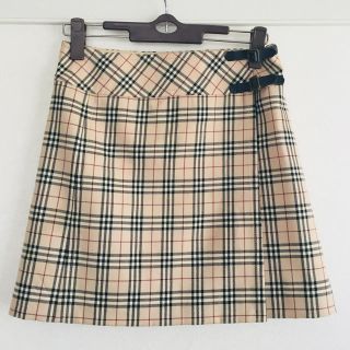 バーバリー(BURBERRY)の【BLUE LABEL】牛革ベルト  ラップスカート(ミニスカート)