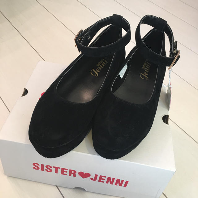 JENNI(ジェニィ)のsister jenni♡シスタージェニー ストラップパンプス ２２cm 黒 キッズ/ベビー/マタニティのキッズ靴/シューズ(15cm~)(フォーマルシューズ)の商品写真