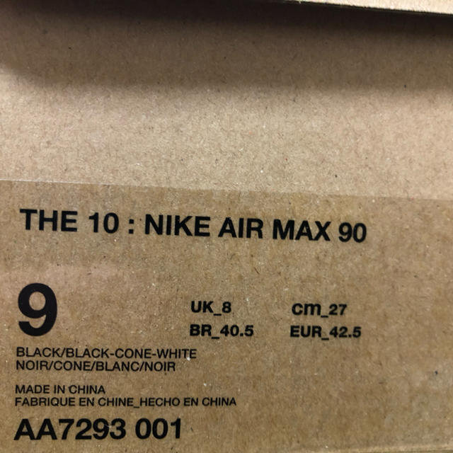 Off-White×Nike Air Max 90 THE TEN Black