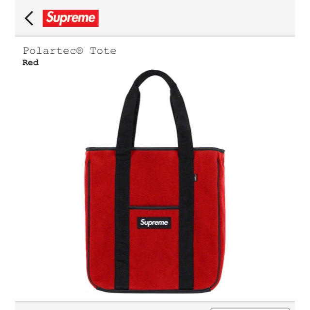 supreme トートバッグ 赤