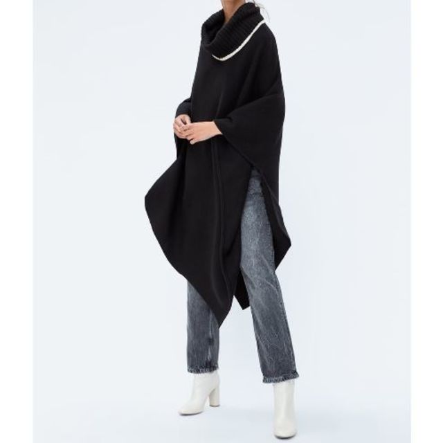 JULIUS - 新品ZARAボリュームハイネックニットポンチョS JULIUS - 新品ZARAボリュームハイネックニットポンチョS