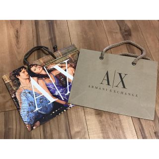 アルマーニエクスチェンジ(ARMANI EXCHANGE)のアルマーニエクスチェンジ ショップ紙袋2枚セット A/X(ショップ袋)