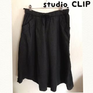 スタディオクリップ(STUDIO CLIP)のstudio CLIP♡ グレンチェック ワイドパンツ 膝下(カジュアルパンツ)