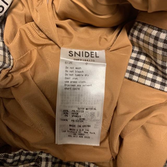 SNIDEL(スナイデル)のチェックディテールワイドパンツ レディースのパンツ(バギーパンツ)の商品写真