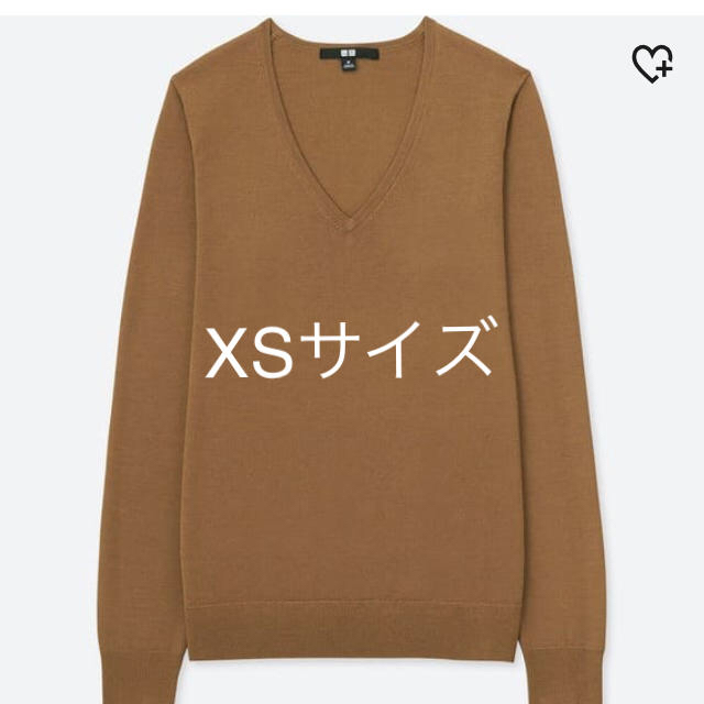 UNIQLO(ユニクロ)のユニクロ エクストラファインメリノ Vネック レディースのトップス(ニット/セーター)の商品写真