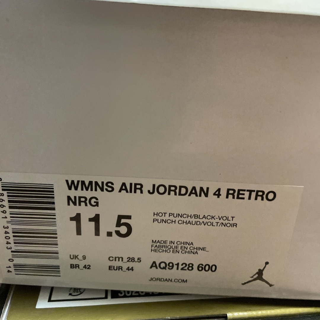 NIKE(ナイキ)の20WMNSエアジョーダン4レトロ"ホットパンチ"size US11.5新品 メンズの靴/シューズ(スニーカー)の商品写真