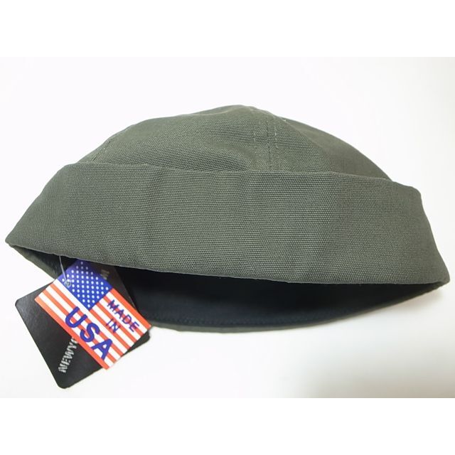 NEW YORK HAT(ニューヨークハット)のニューヨークハットCanvas Thugショートワッチ オリーブ M メンズの帽子(その他)の商品写真